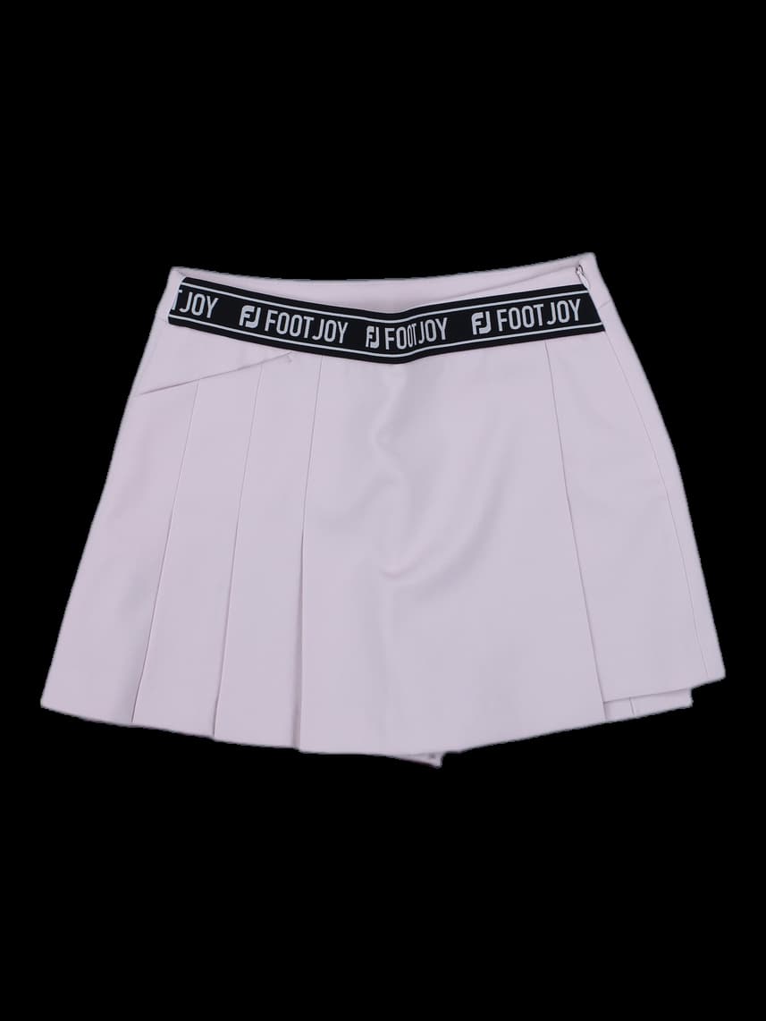 풋조이 로고 밴딩 플리츠 큐로트 스커트