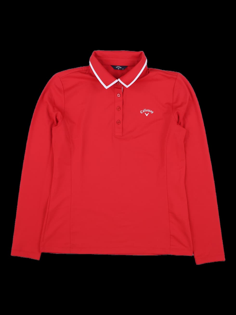 캘러웨이 레드 긴팔 폴로 티셔츠