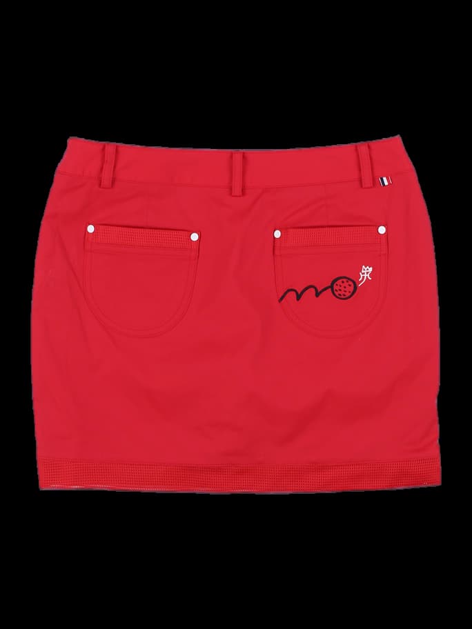 레드 하트 포켓 스커트
