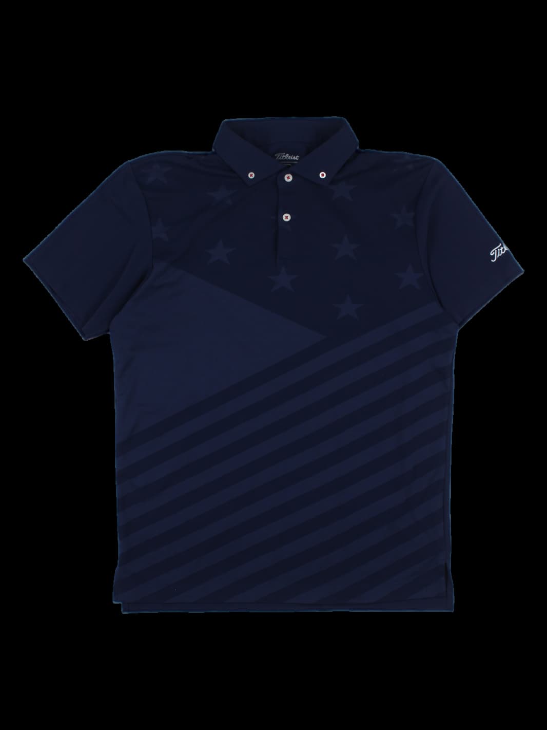 타이틀리스트 네이비 패턴 반팔 카라티