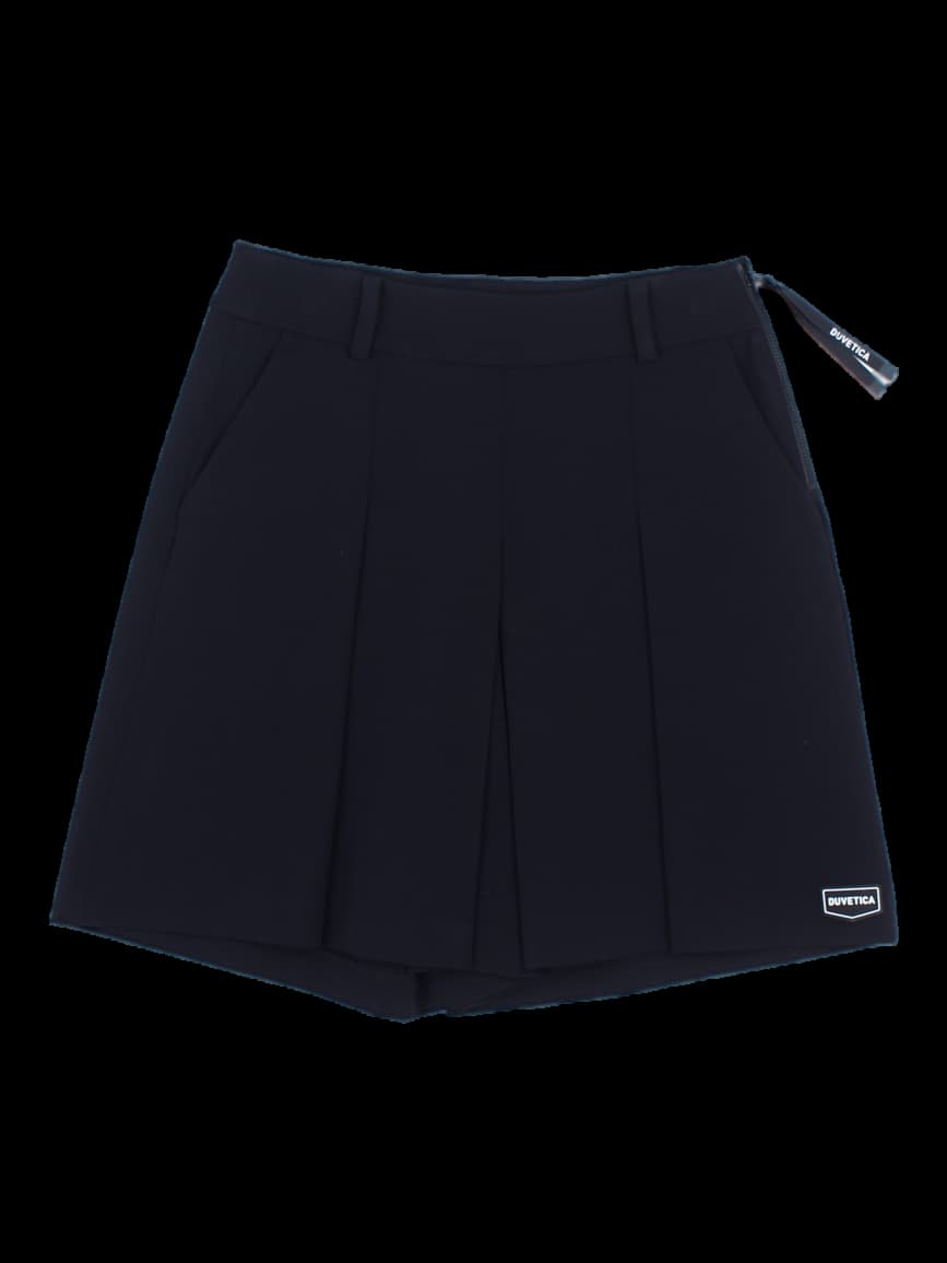 블랙 듀베티카 로고 플리츠 반바지