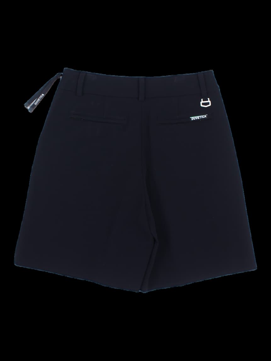 블랙 듀베티카 로고 플리츠 반바지