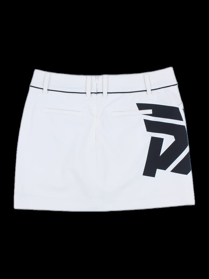PXG 빅 로고 화이트 골프 스커트