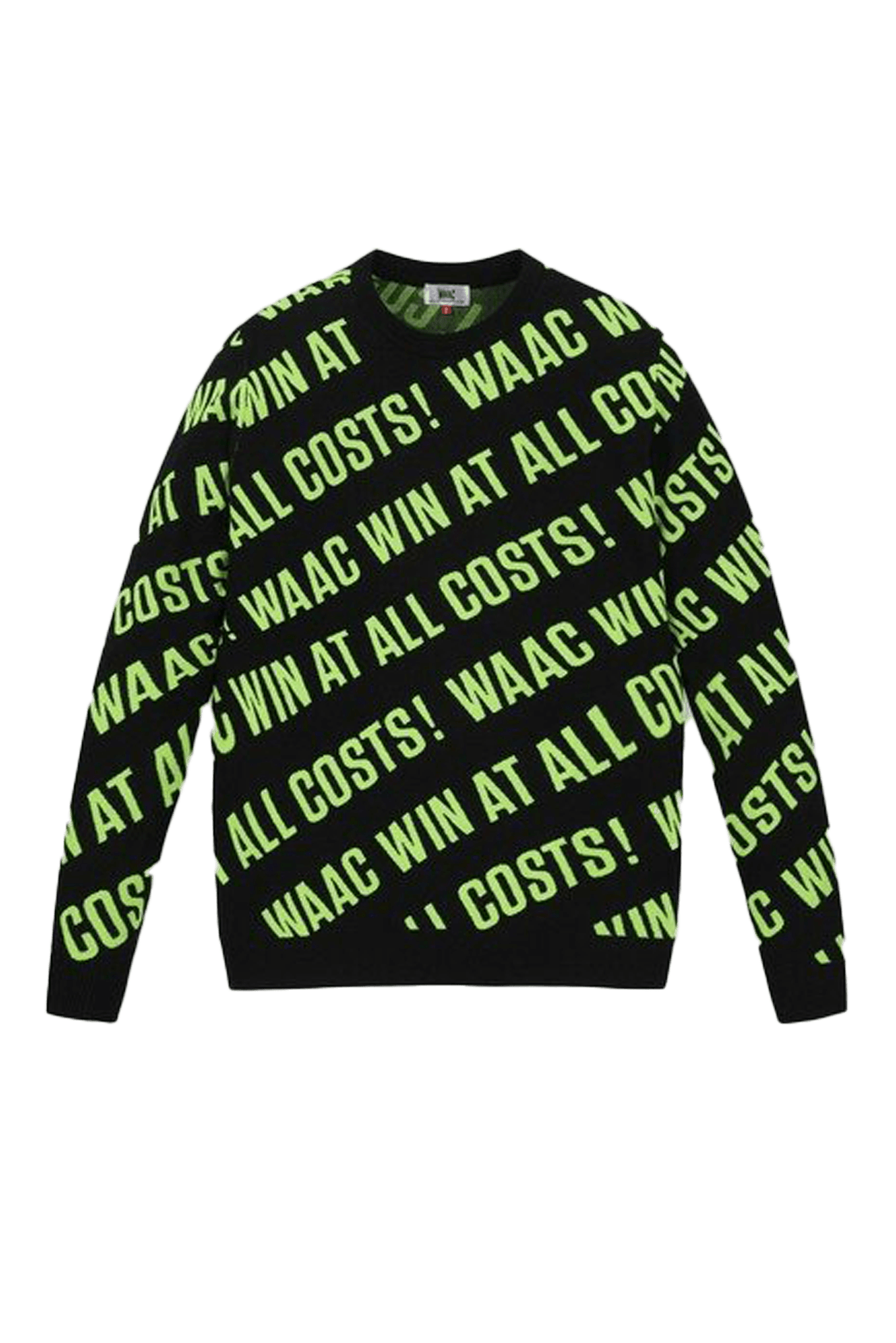 사선로고 라운드 스웨터