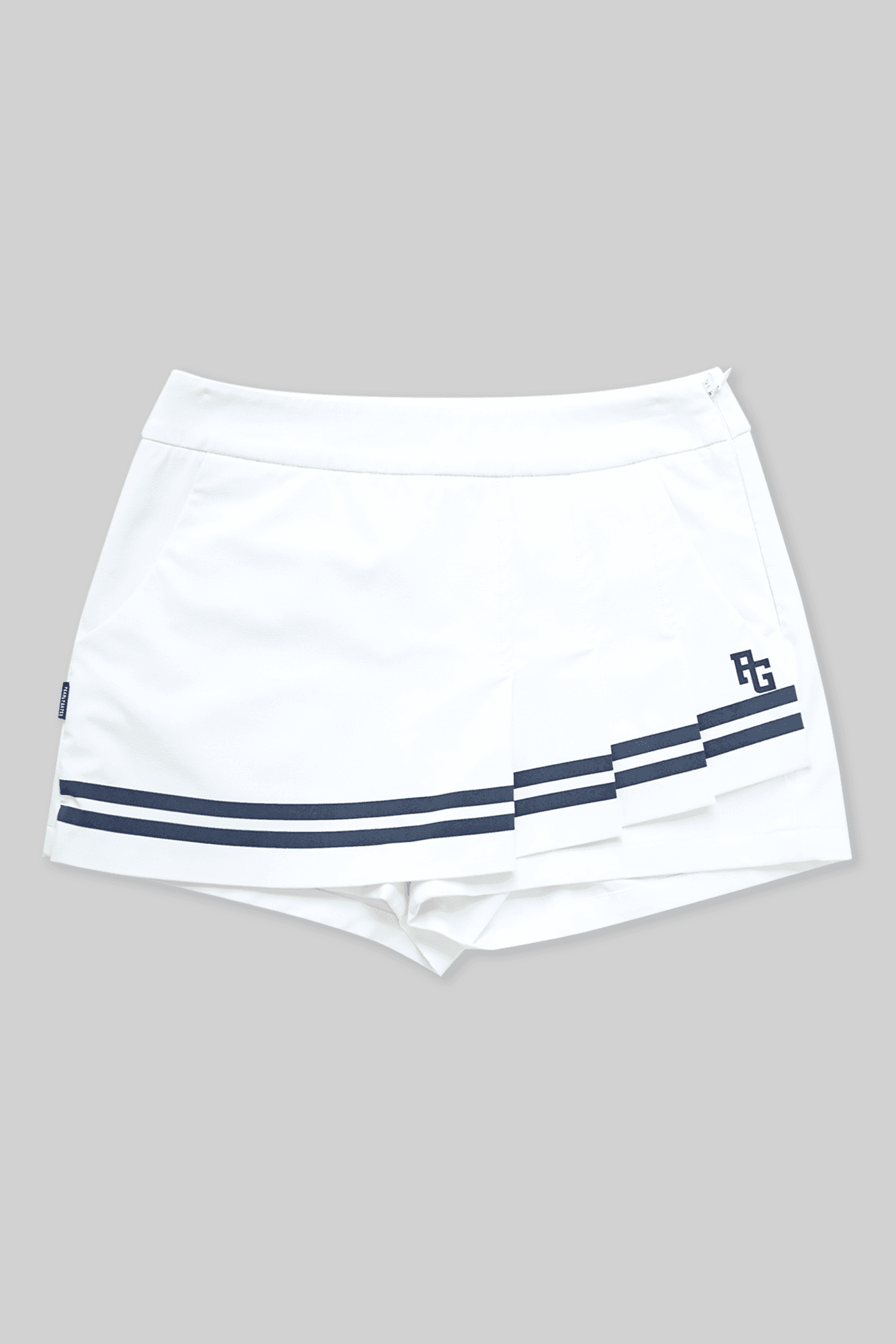 밑단 배색 스커트팬츠