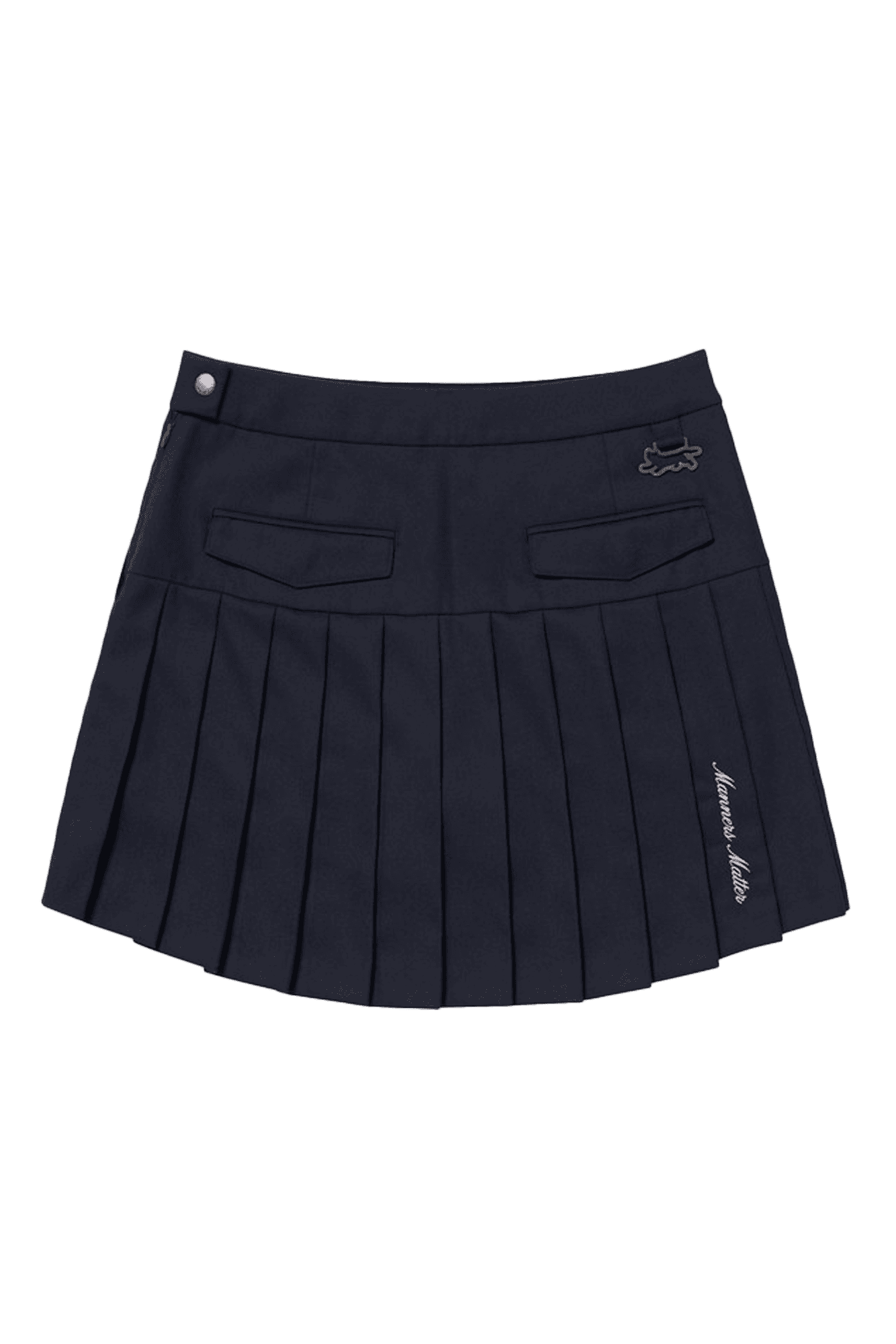 미고 로고 자수 스커트