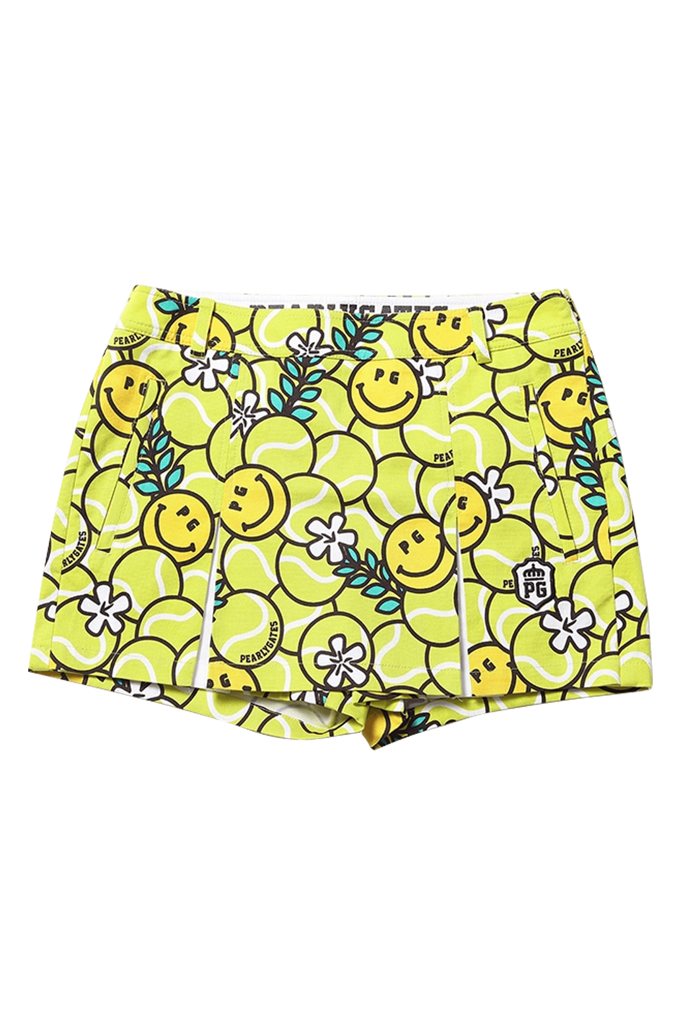 스마일 로고 스커트 반바지