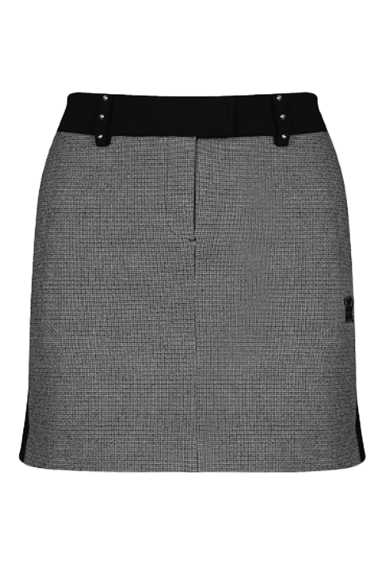 W 체크 기모 스커트