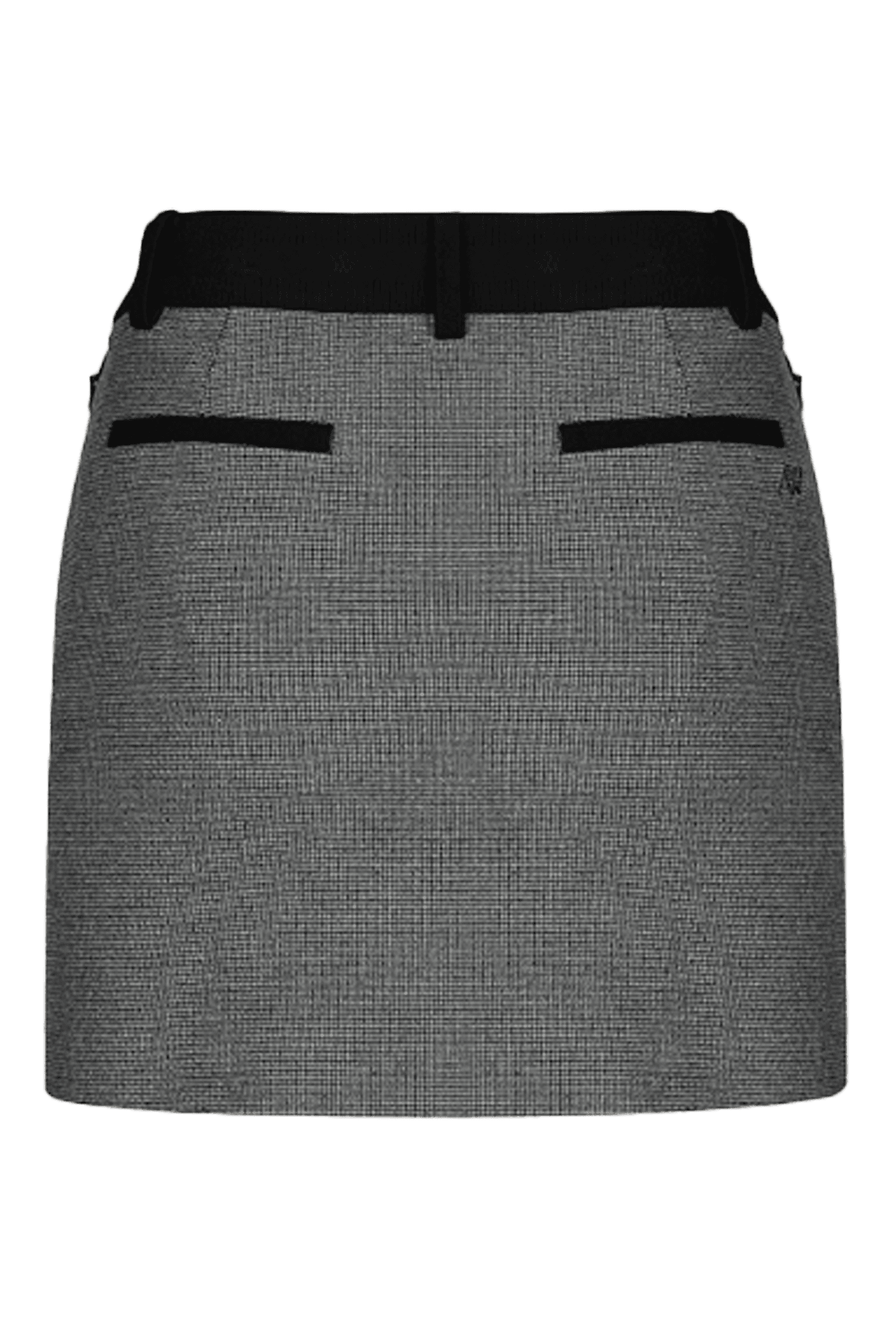 W 체크 기모 스커트