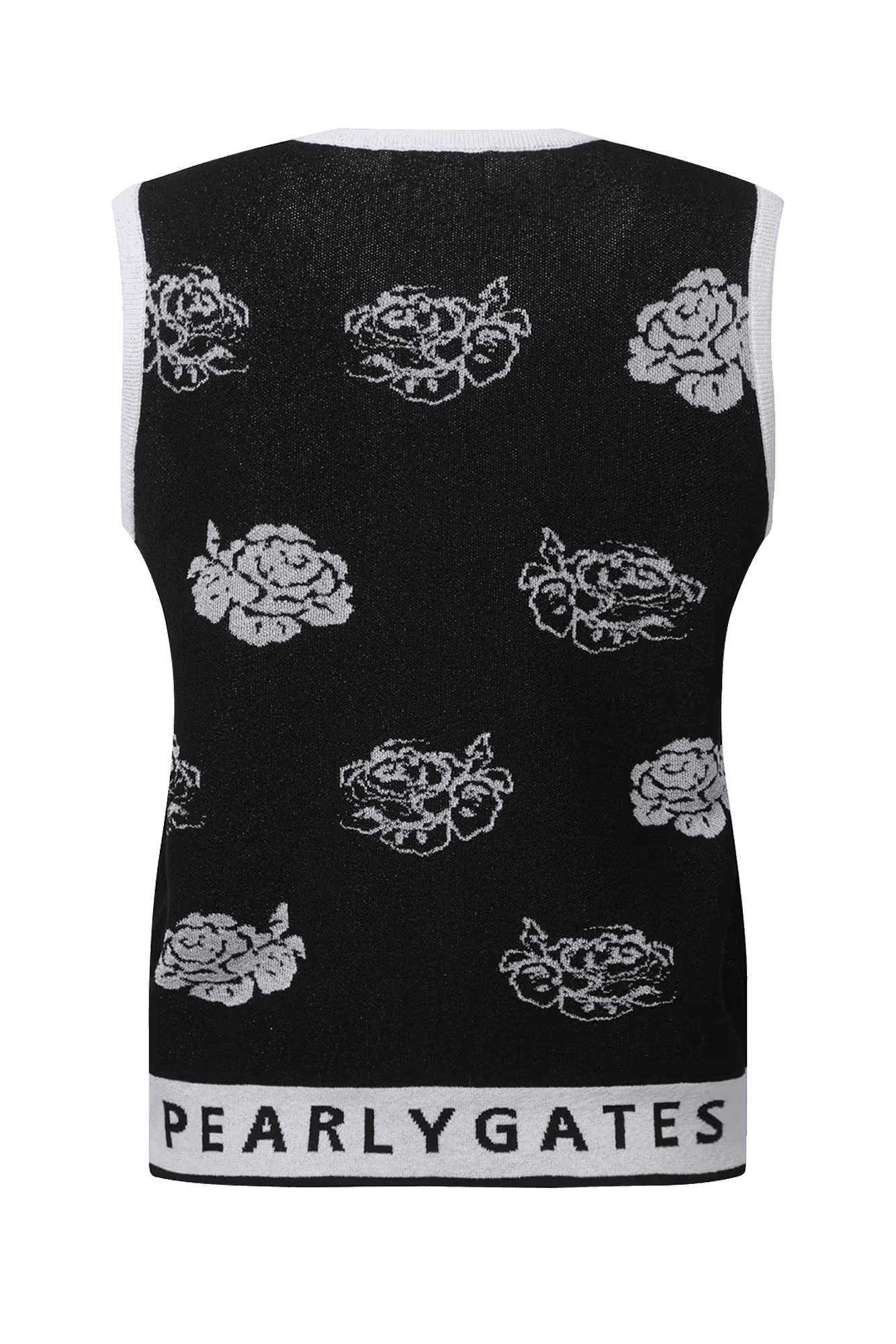 여성 체크 버튼 디테일 니트베스트