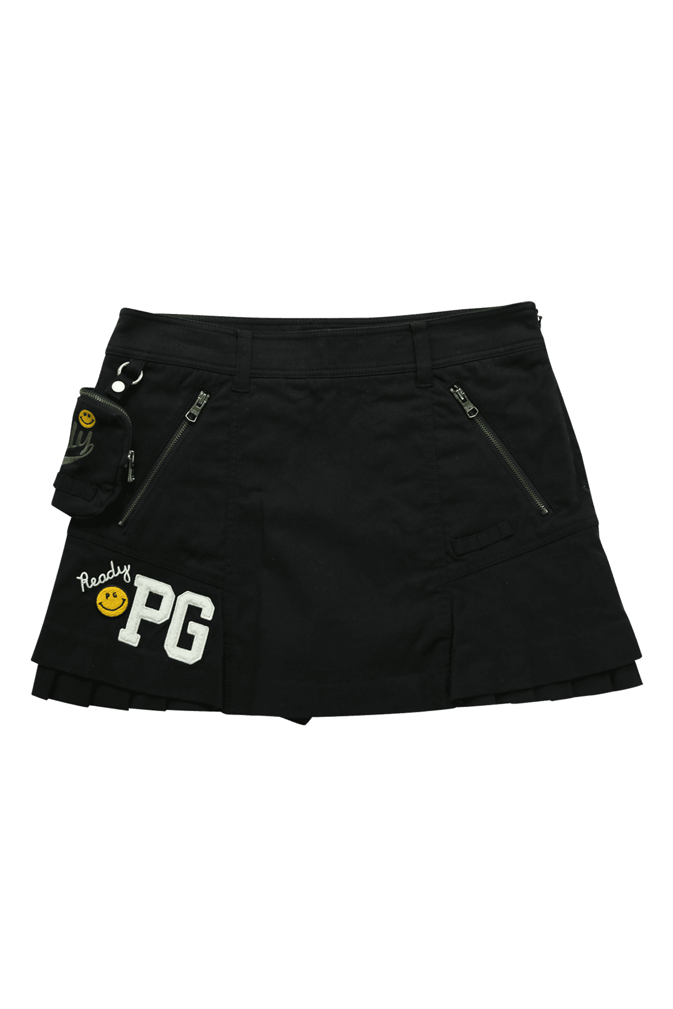 밑단 플리츠 볼케이스 스커트