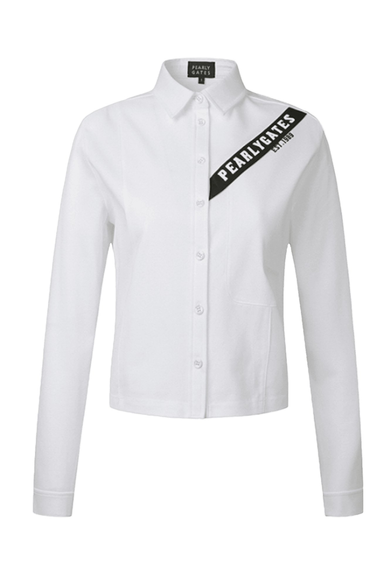 레터링 크롭 셔츠