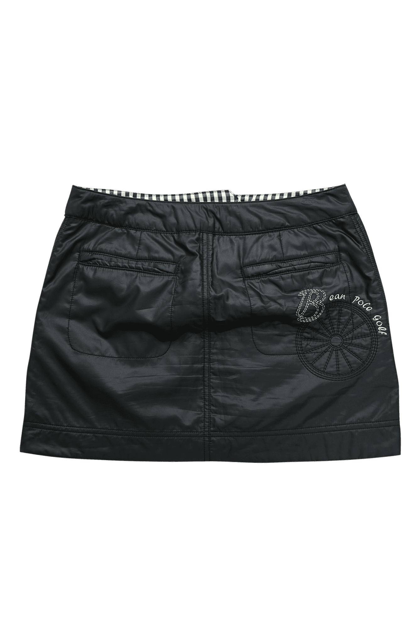 지퍼 포인트 패딩 스커트