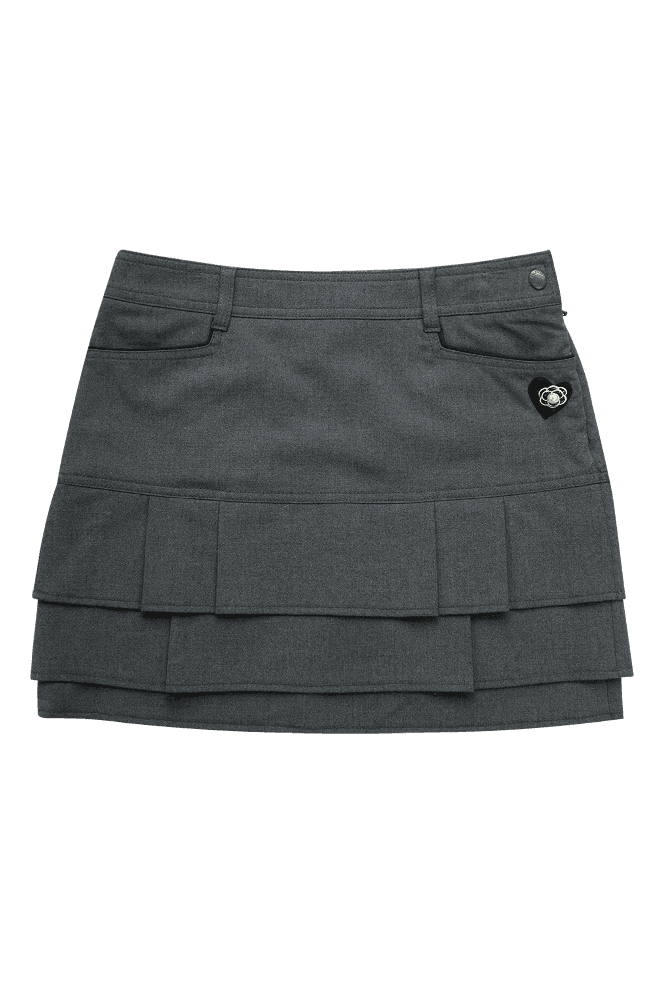 더블 플리츠 스커트