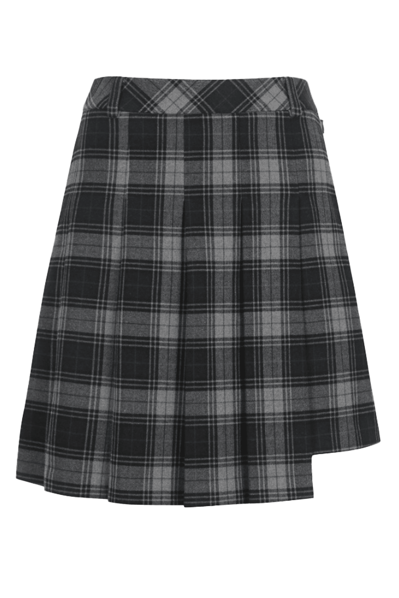 언발란스 플리츠 미드 스커트