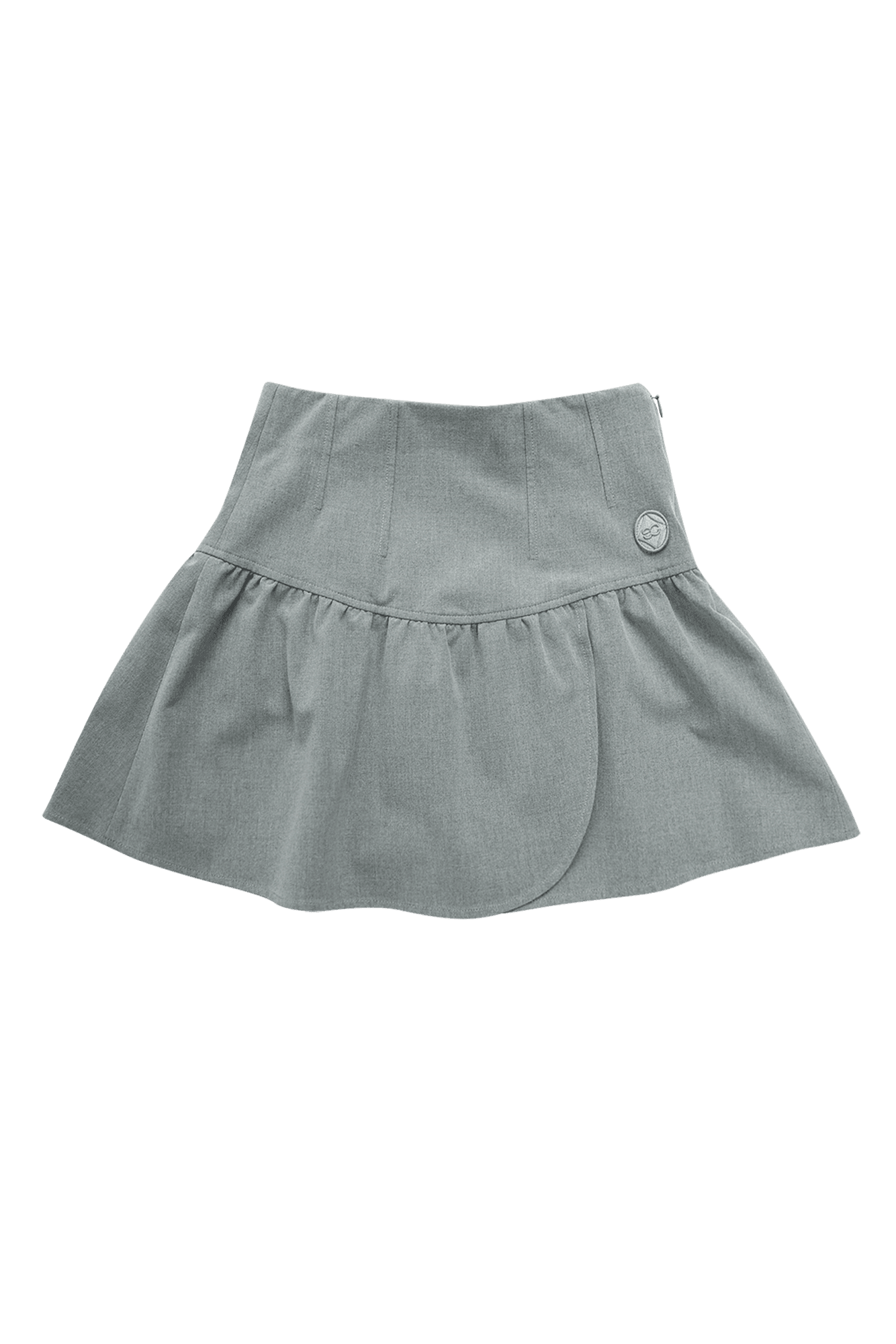 여성 핀턱 랩 스커트