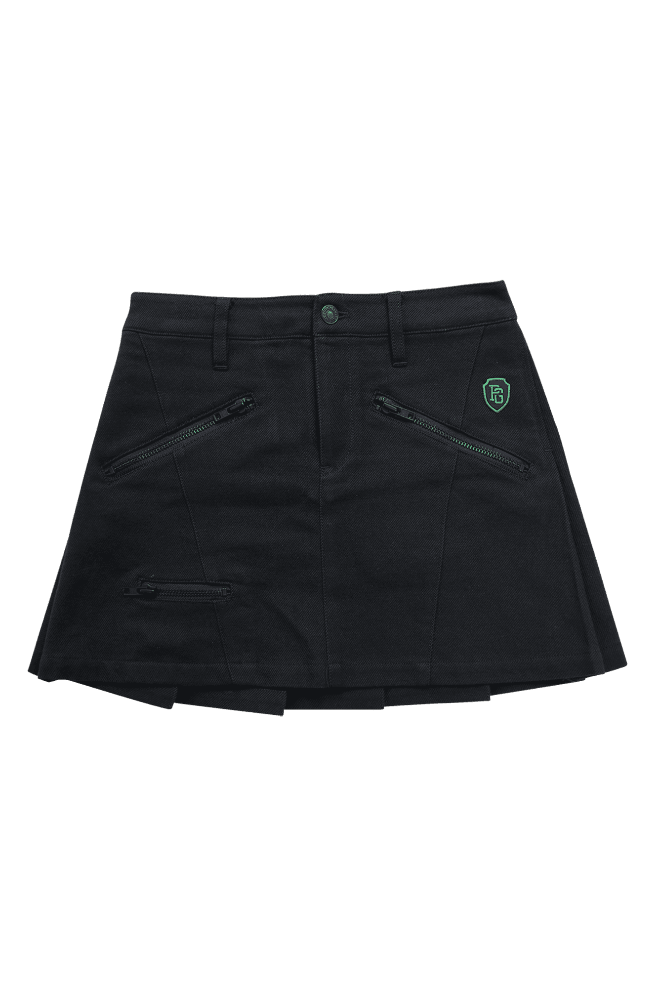 지퍼 포인트 라인 스커트