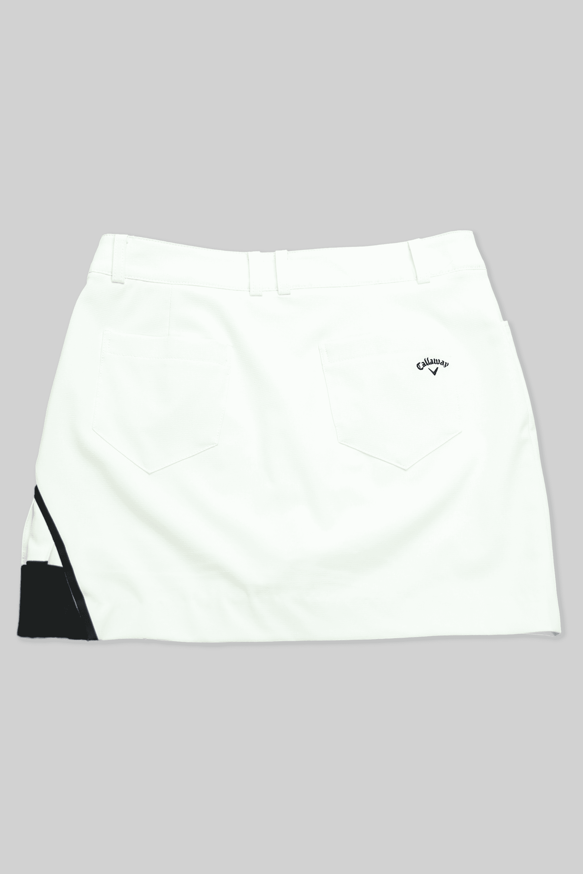 사이드 배색 플리츠 스커트