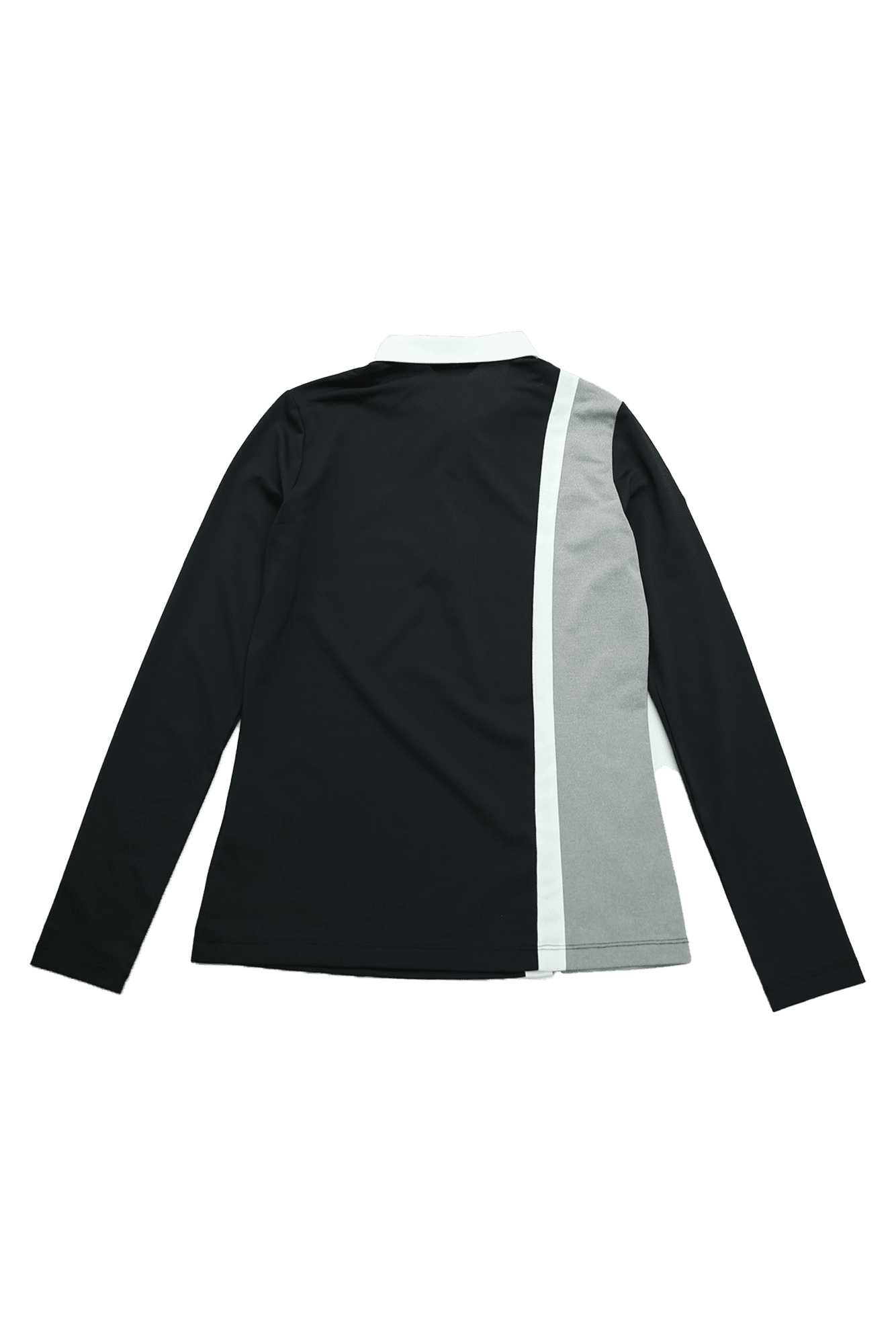 여성 언발란스 블러킹 카라 티셔츠