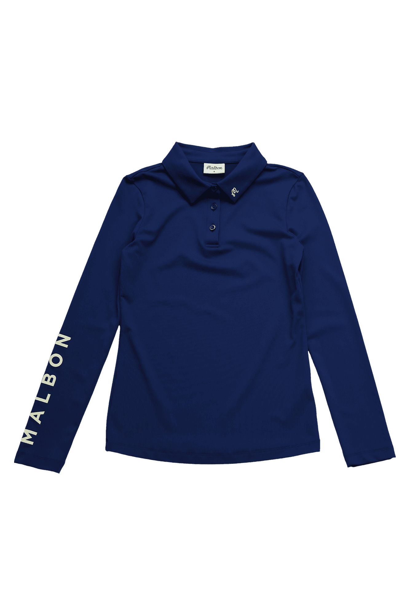 로고 포인트 카라 니트