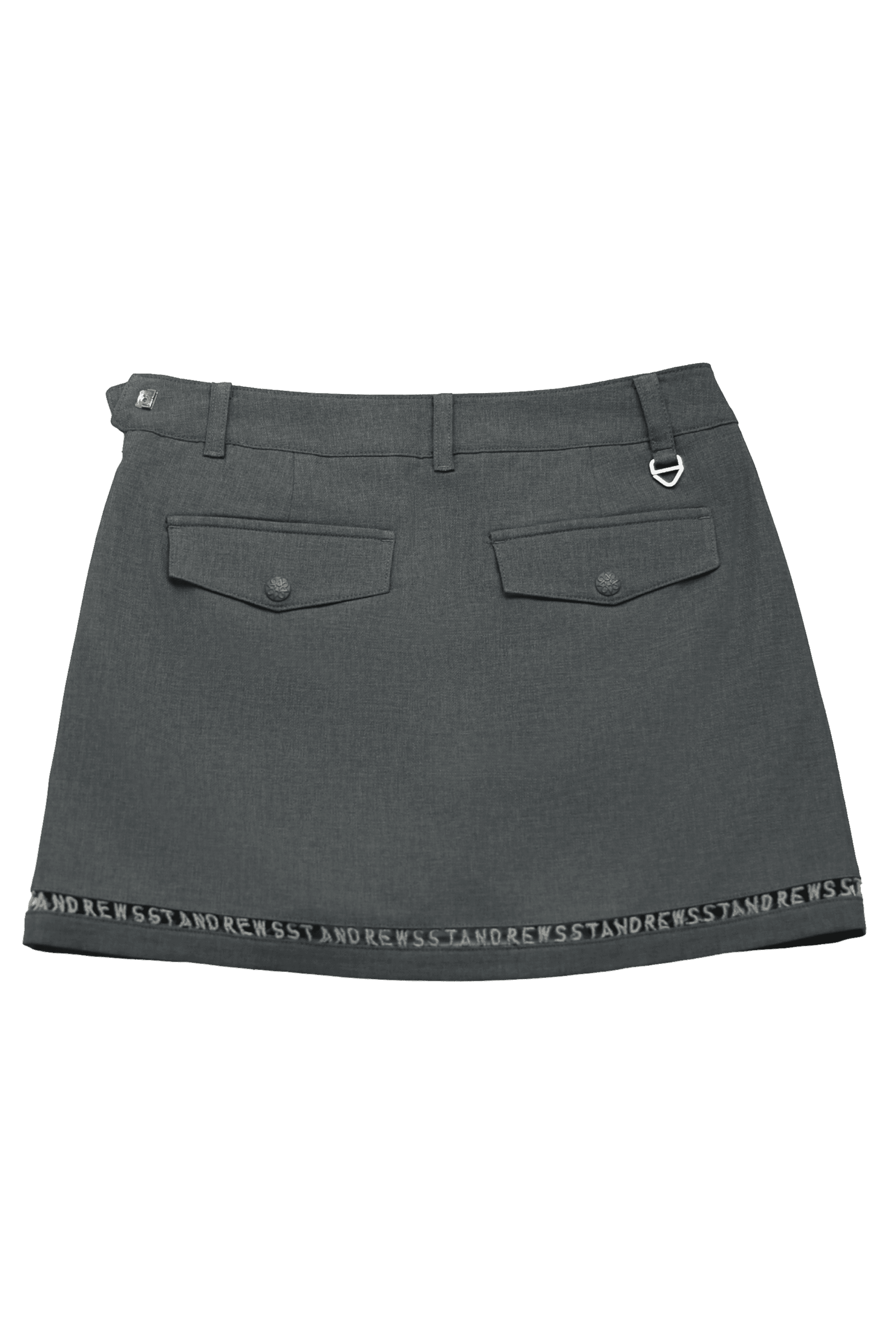 버튼 클래식 그레이 스커트