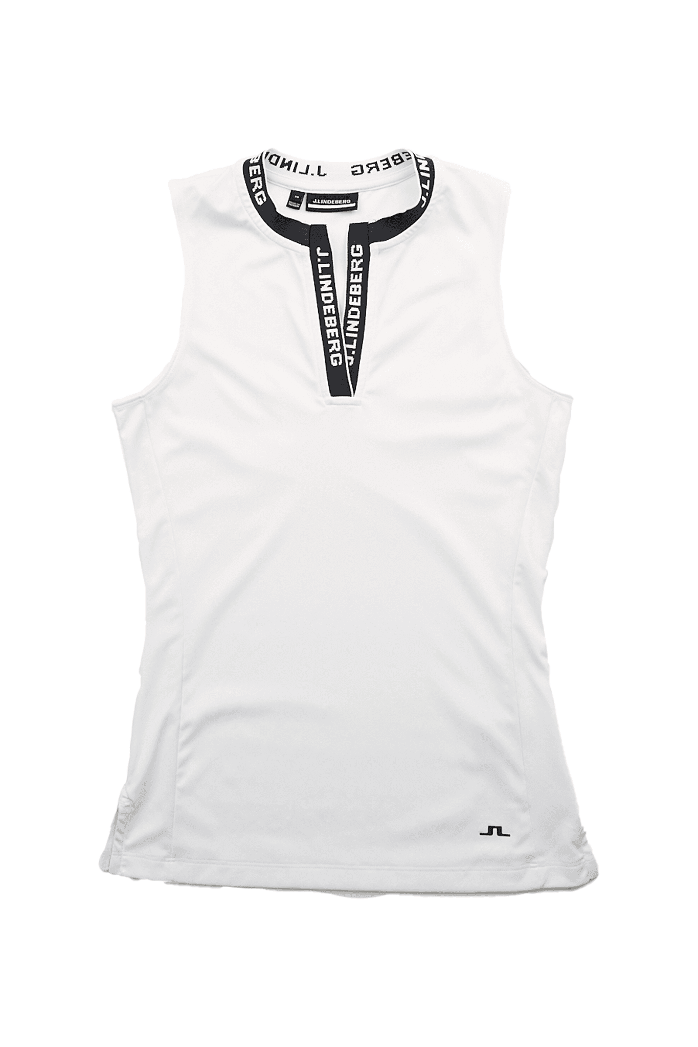 레터링 브이넥 민소매 티셔츠