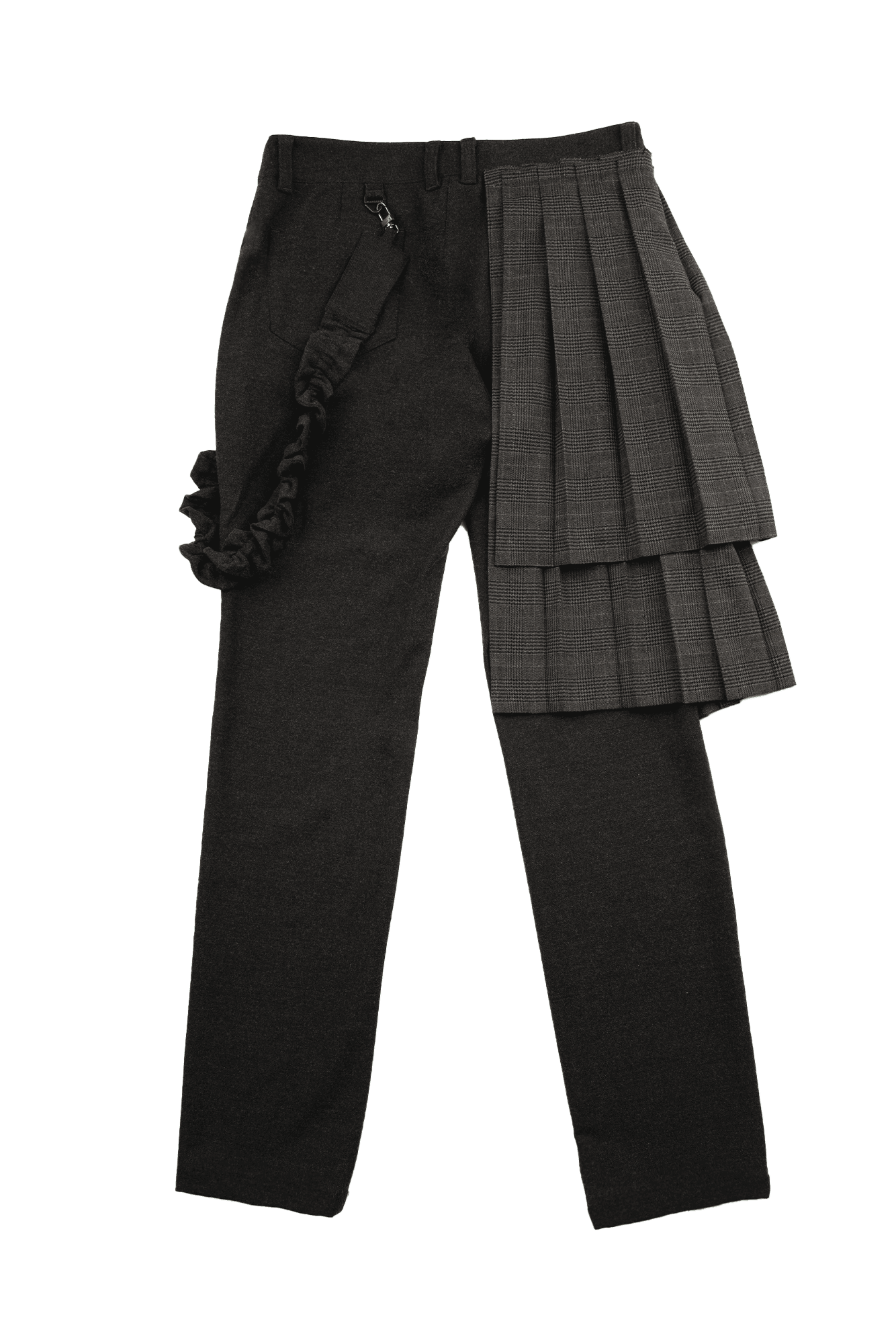 사이드 체크 탈부착 롱팬츠