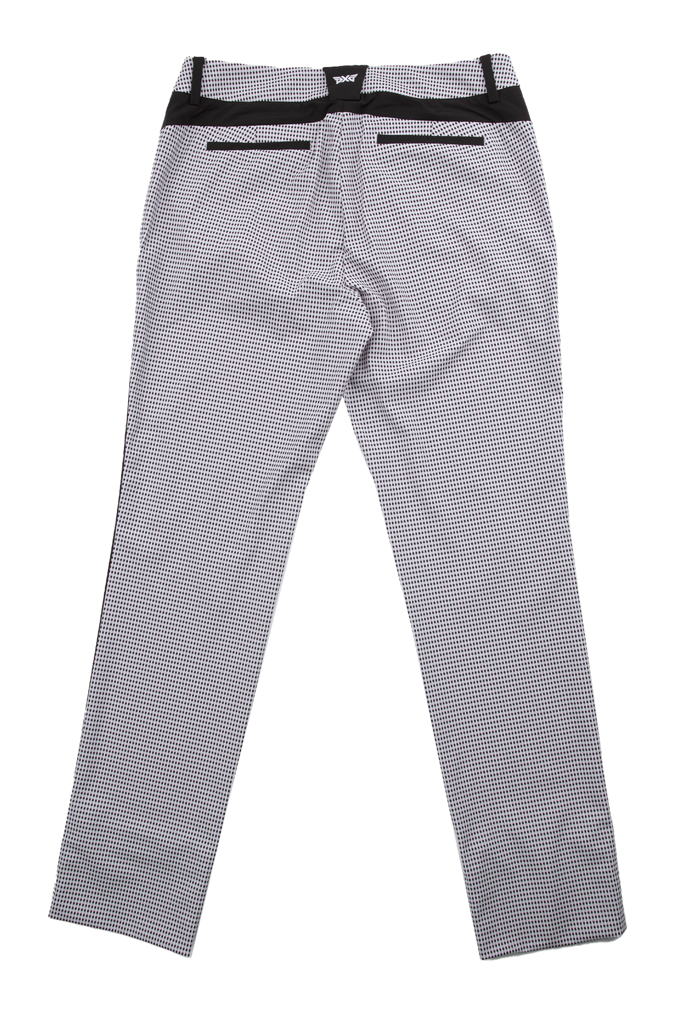 체크 패턴 배색 골프팬츠