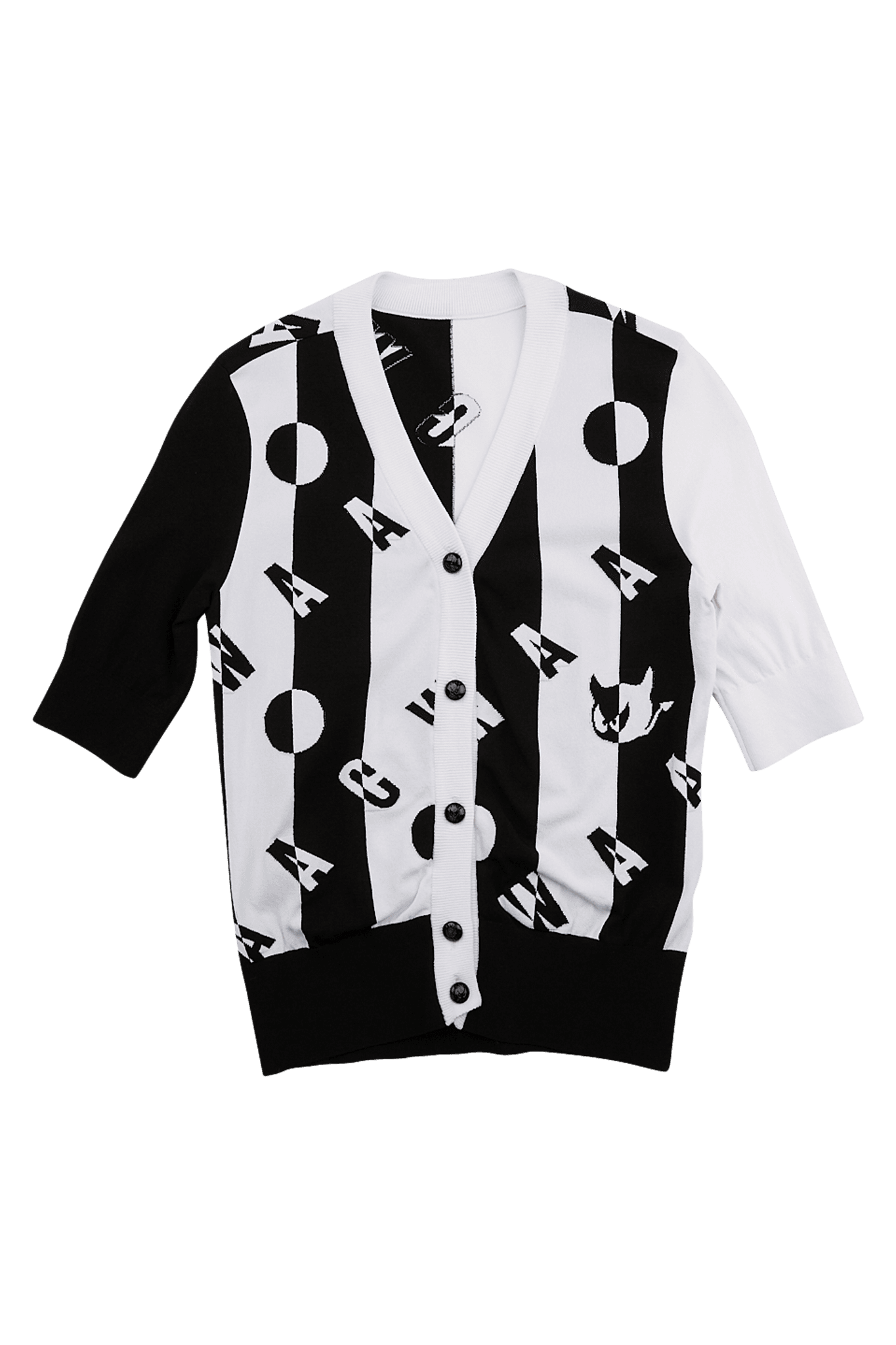 여성 로고포인트 니트 가디건