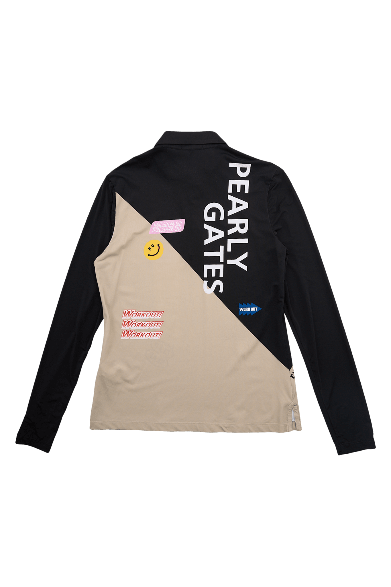 레터링 프린팅 배색 티셔츠 