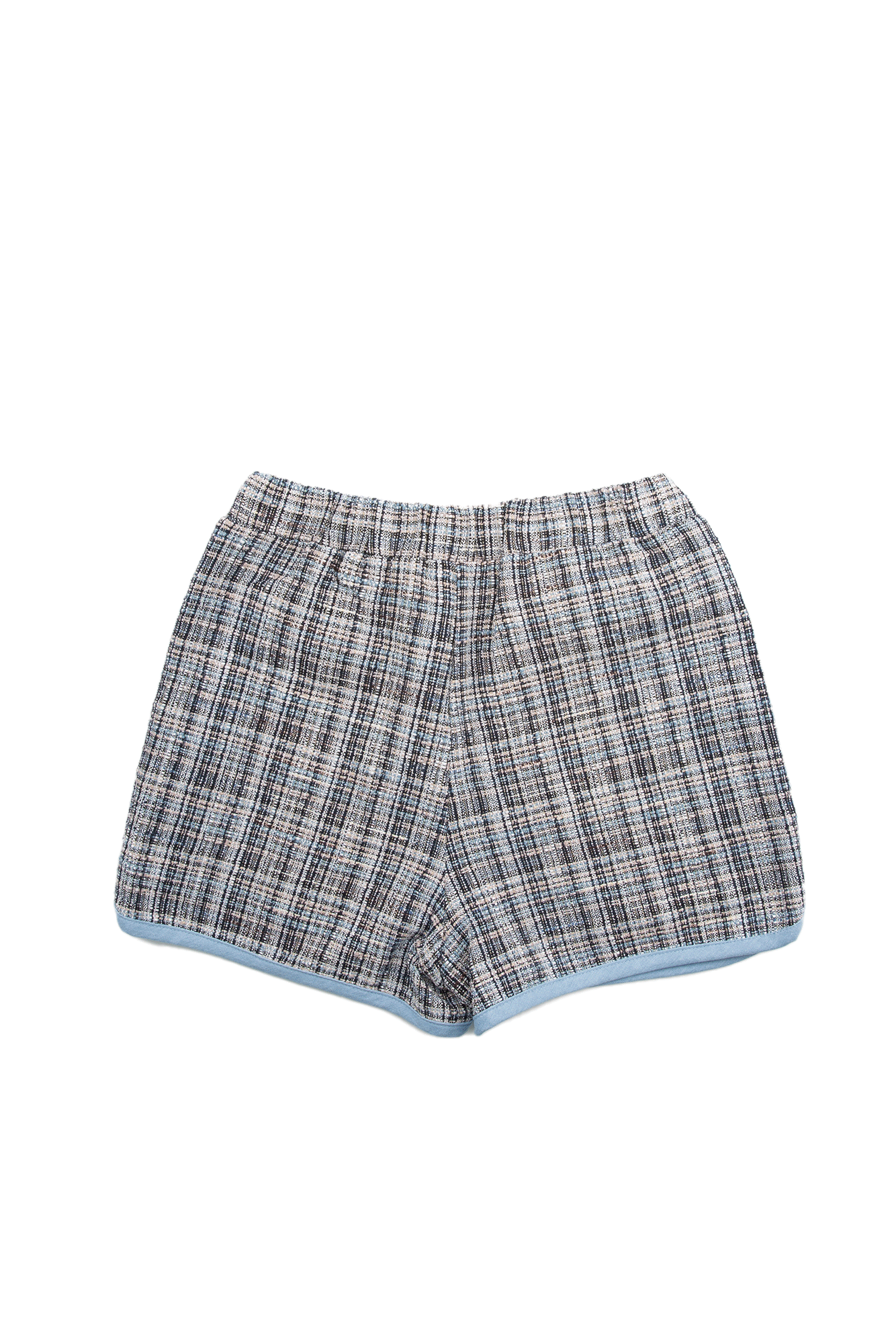 네이비 트위드 후드 베스트 쇼츠 투피스 세트