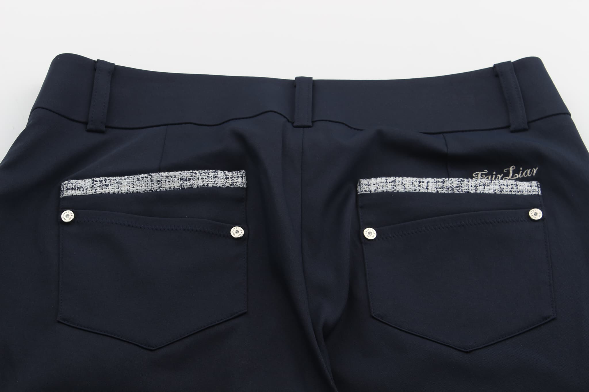 [새상품] 트위드 배색 팬츠