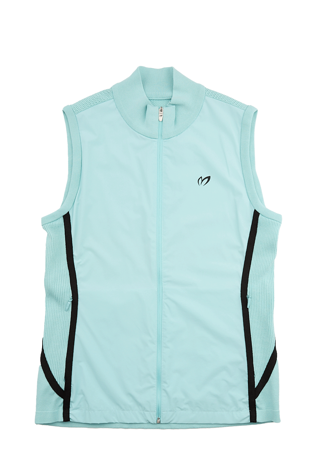 여성 니트 배색테잎 민소매 티셔츠