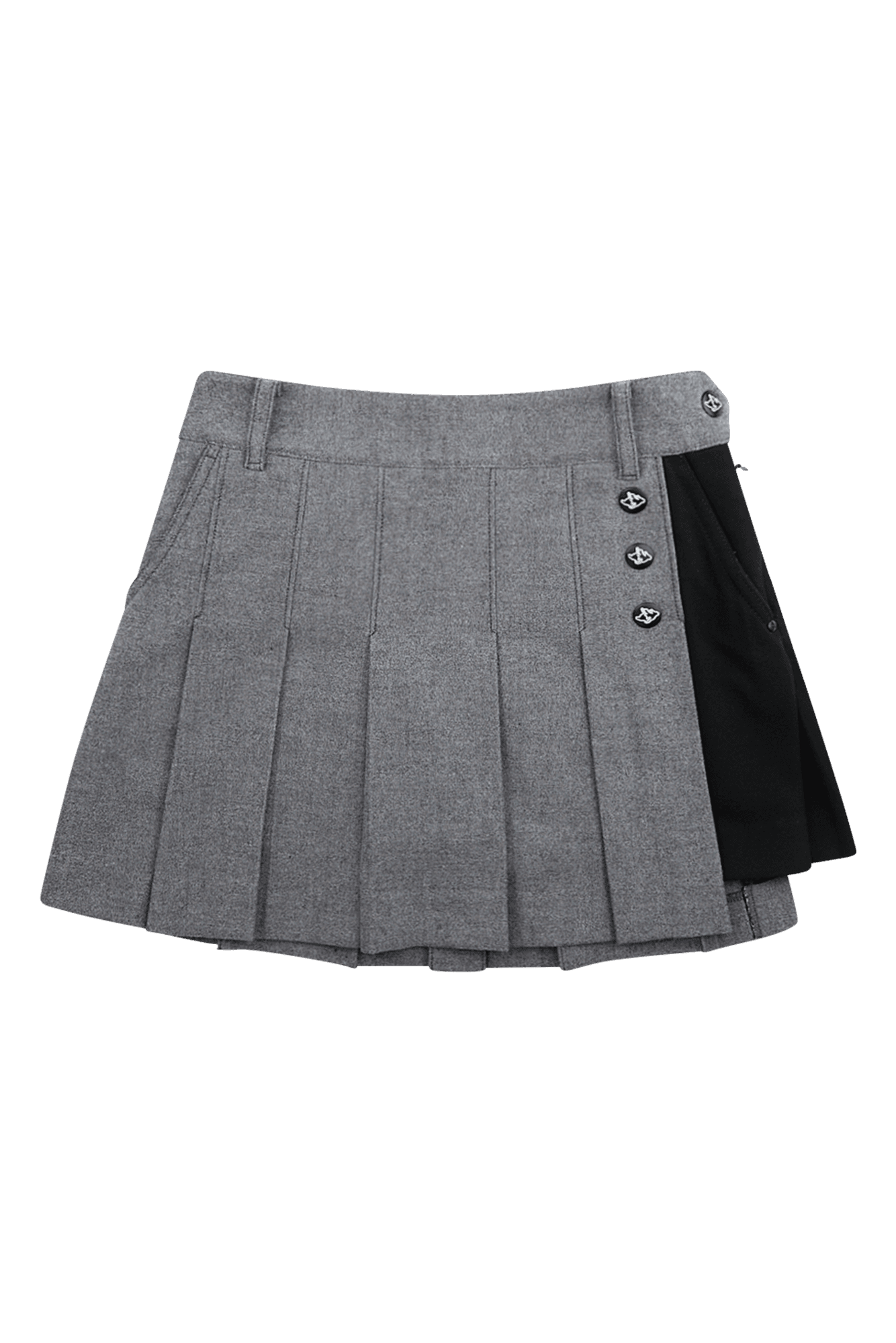 여성 심볼 버튼 큐롯 스커트