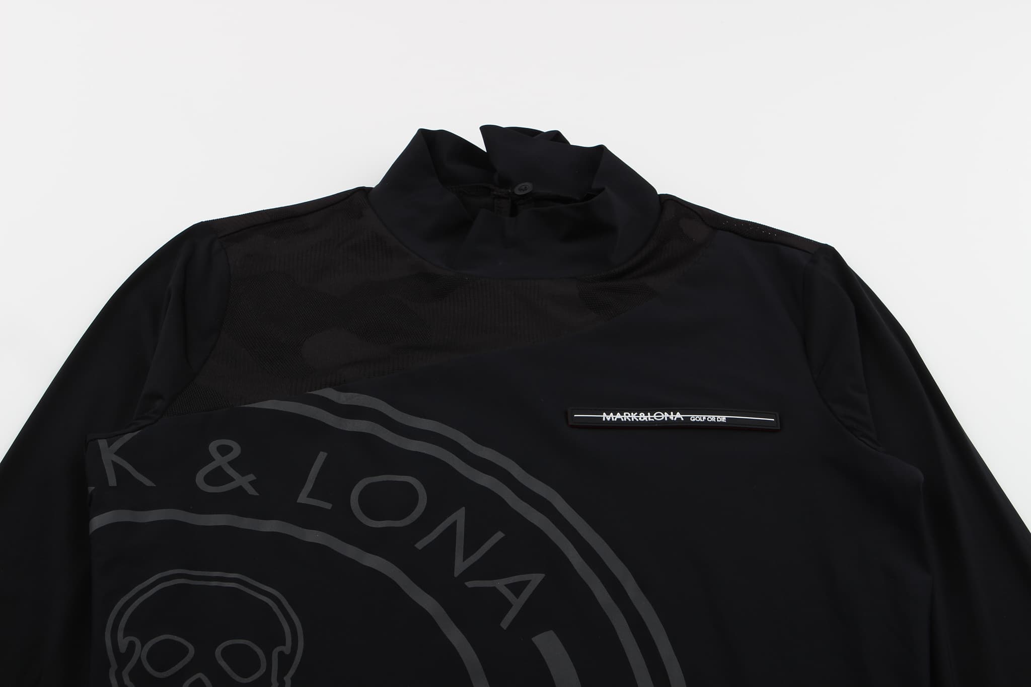 어깨 포인트 로고 여름 긴팔 티셔츠