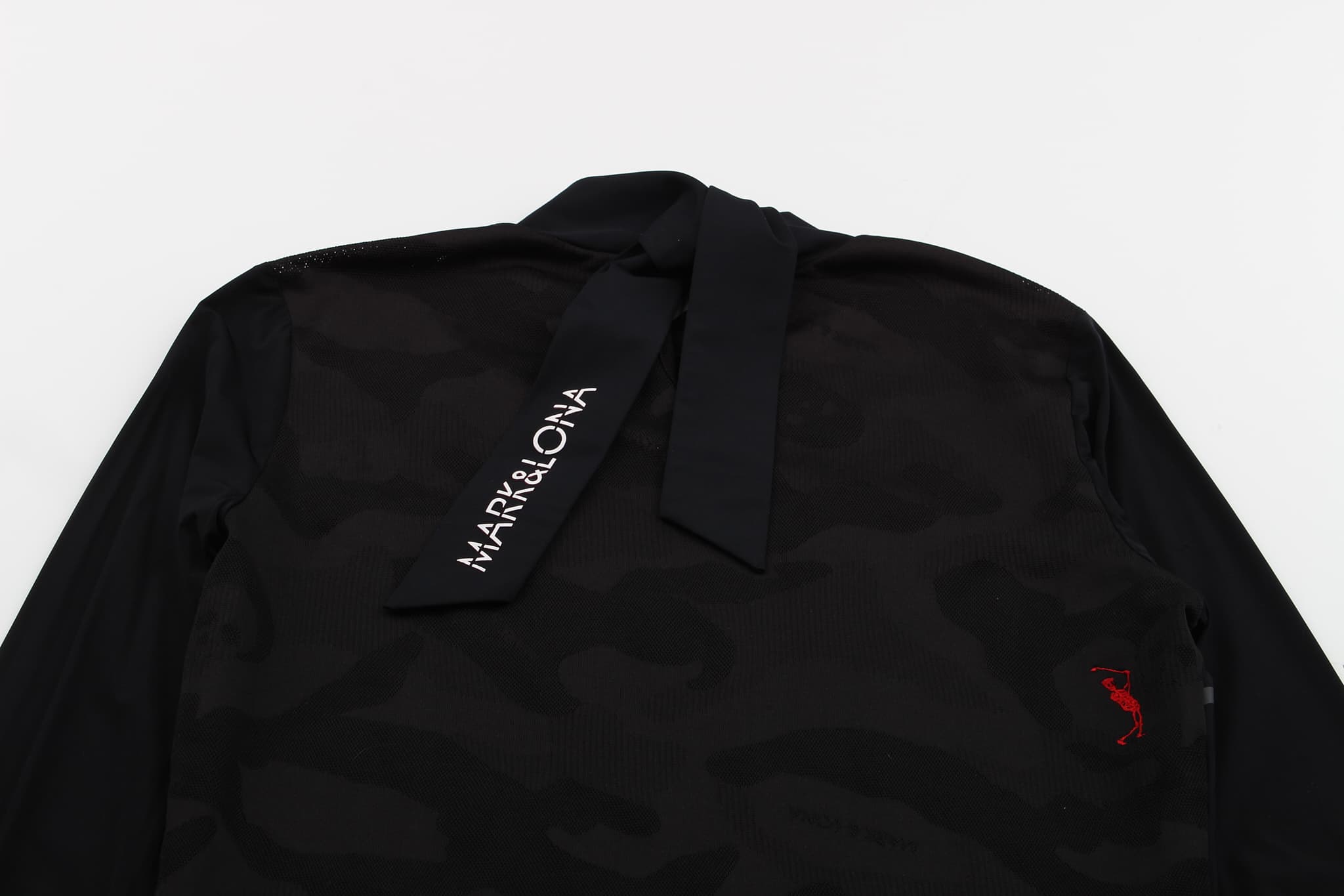 어깨 포인트 로고 여름 긴팔 티셔츠