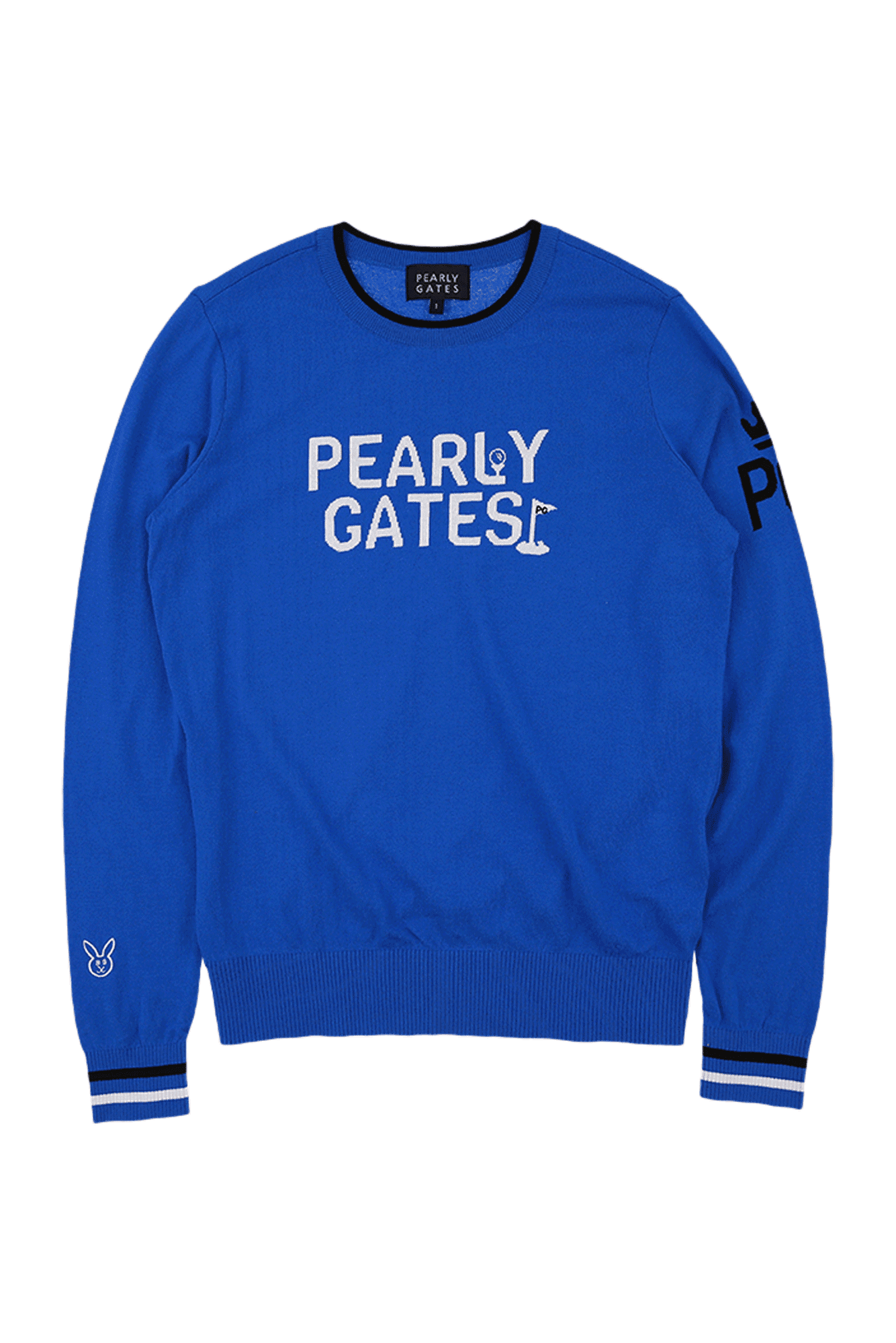 배색 라인 니트