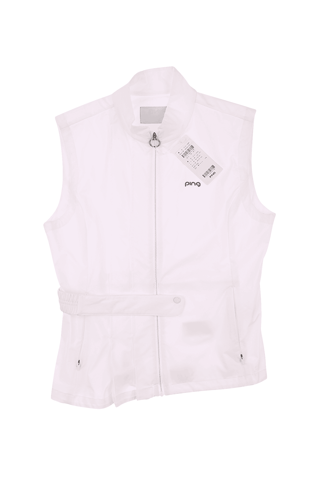 [새상품] 허리 포인트 점퍼 베스트