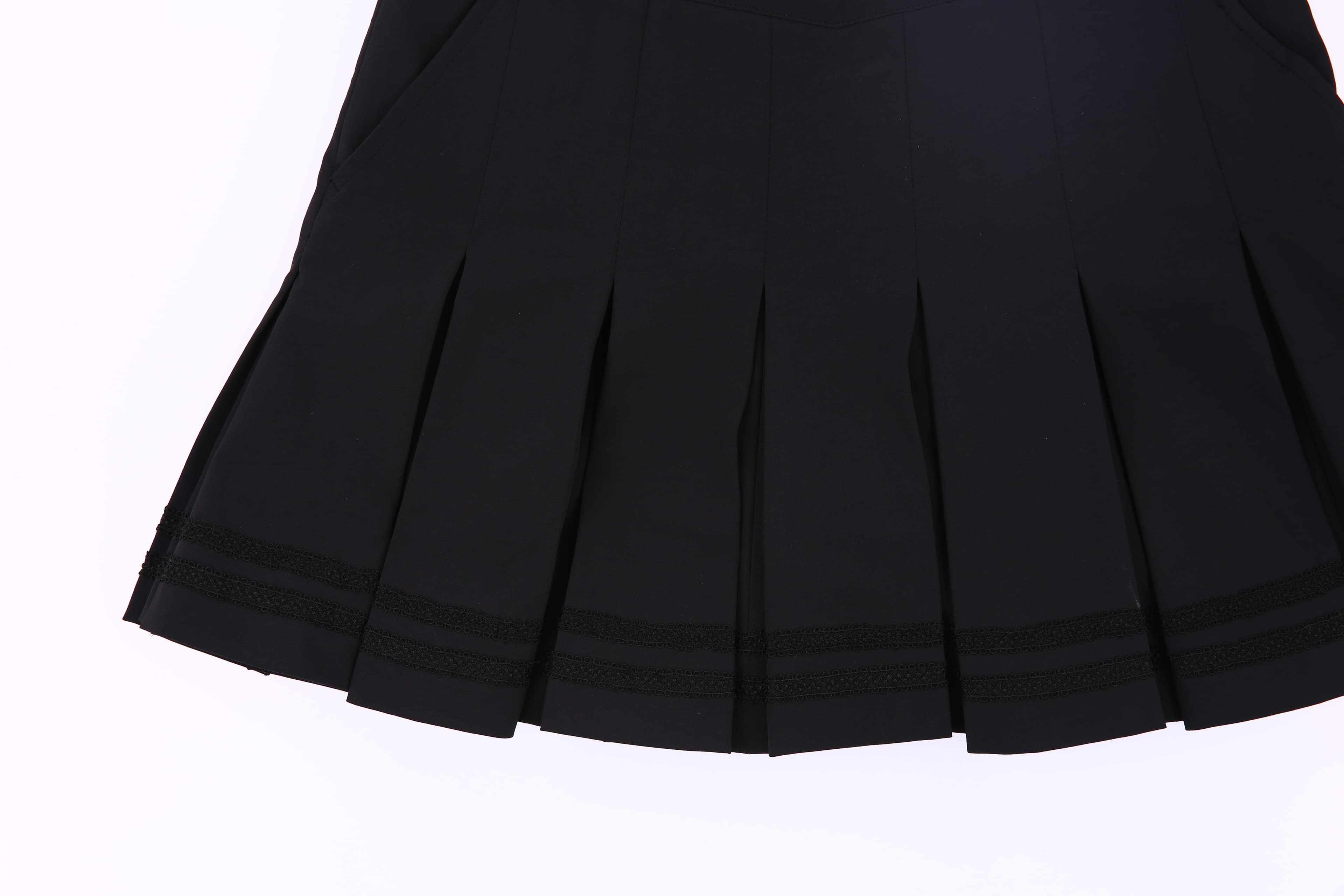 레이스 라인 플리츠 큐롯 스커트