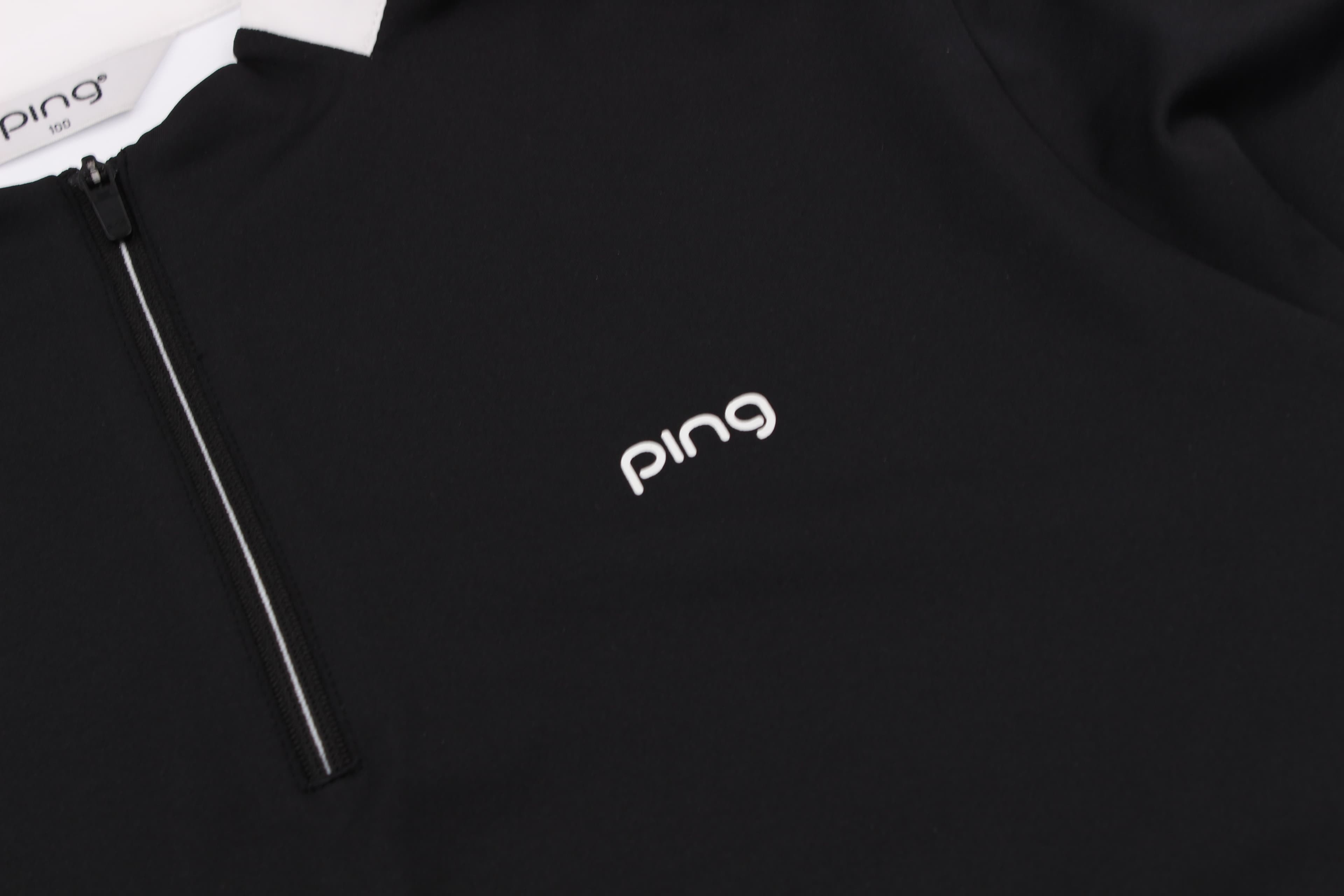 여성 사선 배색 반집업 긴팔 티셔츠