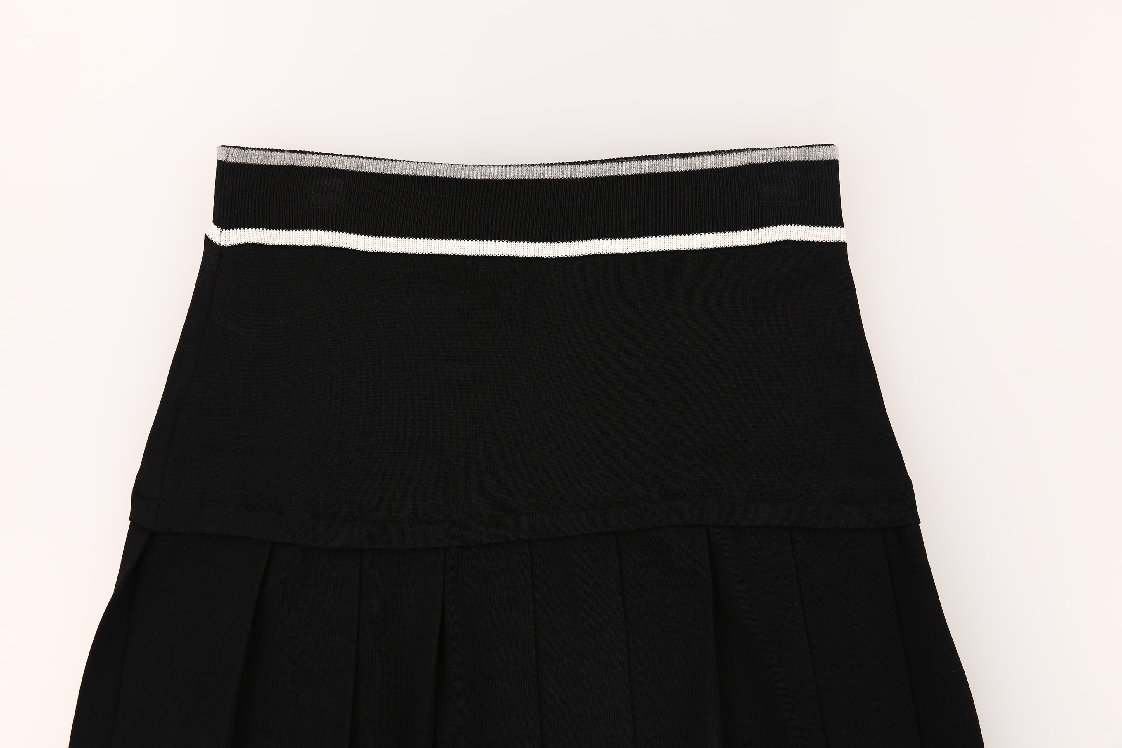 트리플 트랙 니트 스커트
