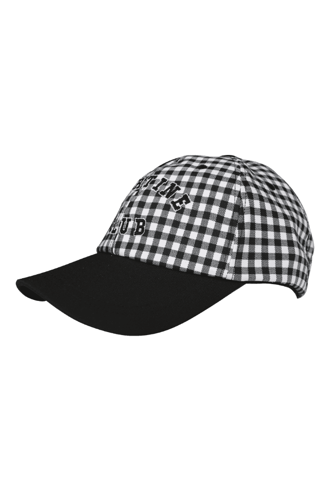 깅엄 체크 볼캡