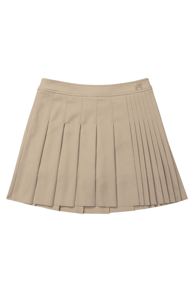 플리츠 중기장 스커트