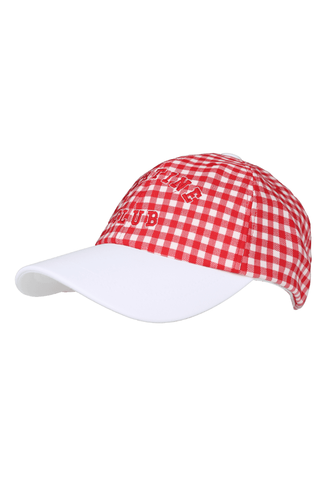 깅엄 체크 볼캡