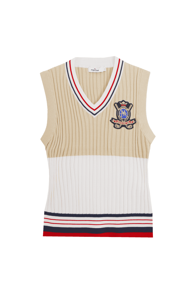 클래식 브이넥 니트 베스트