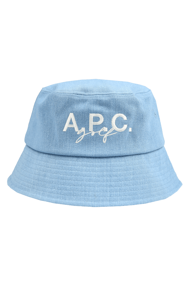 [APC] 데님 로고 버킷햇 블루