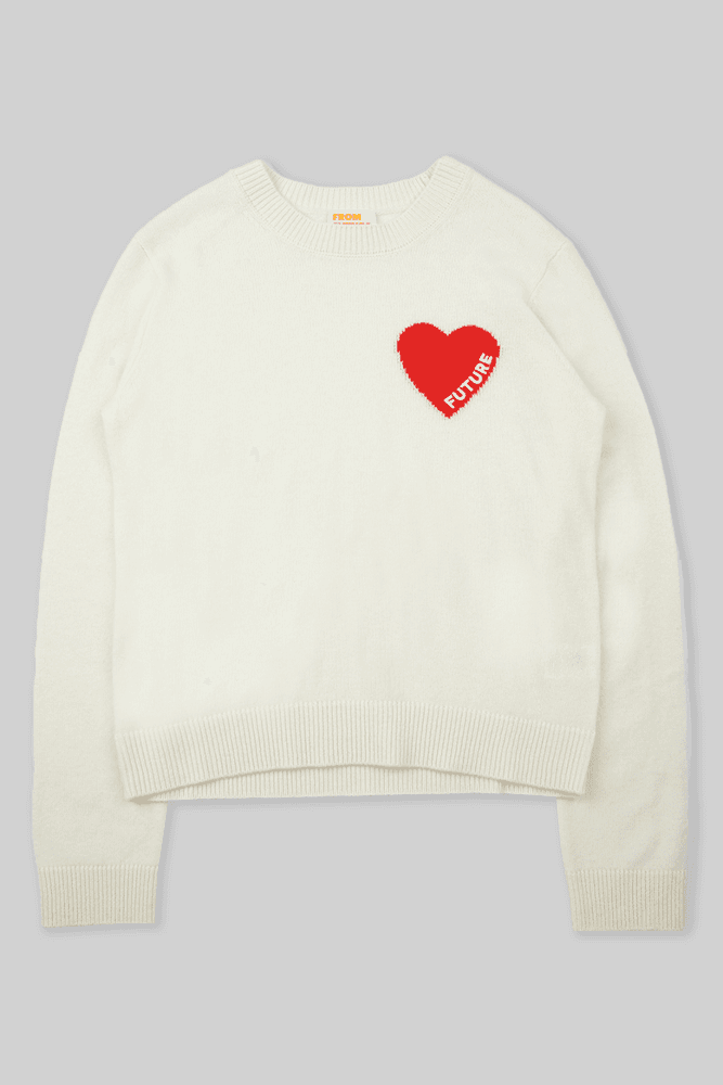 하트 퓨처 긴팔 니트 아이보리