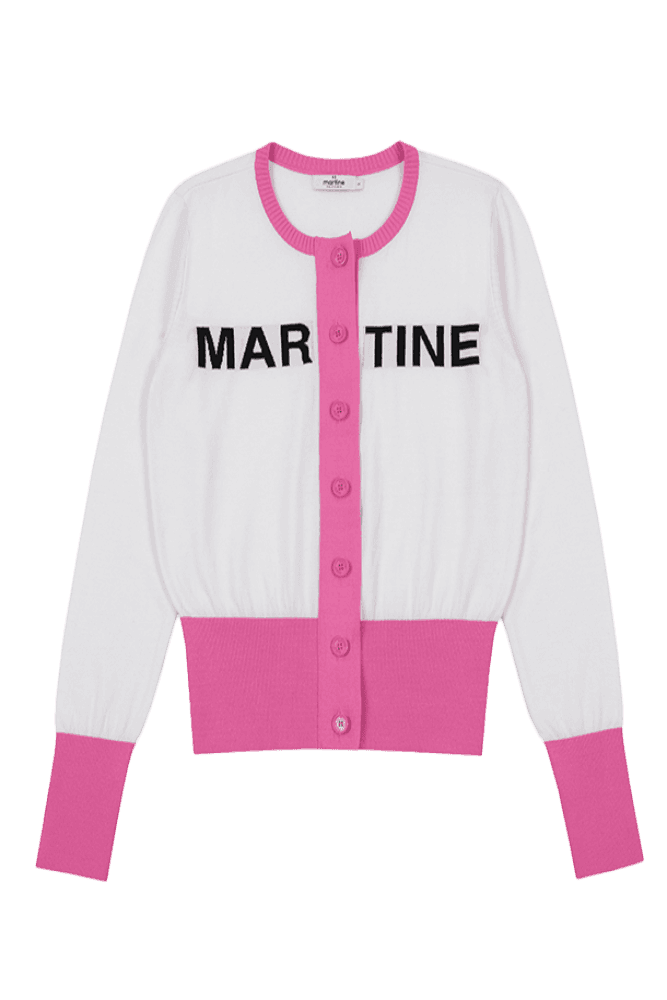 컬러 포인트 니트 가디건