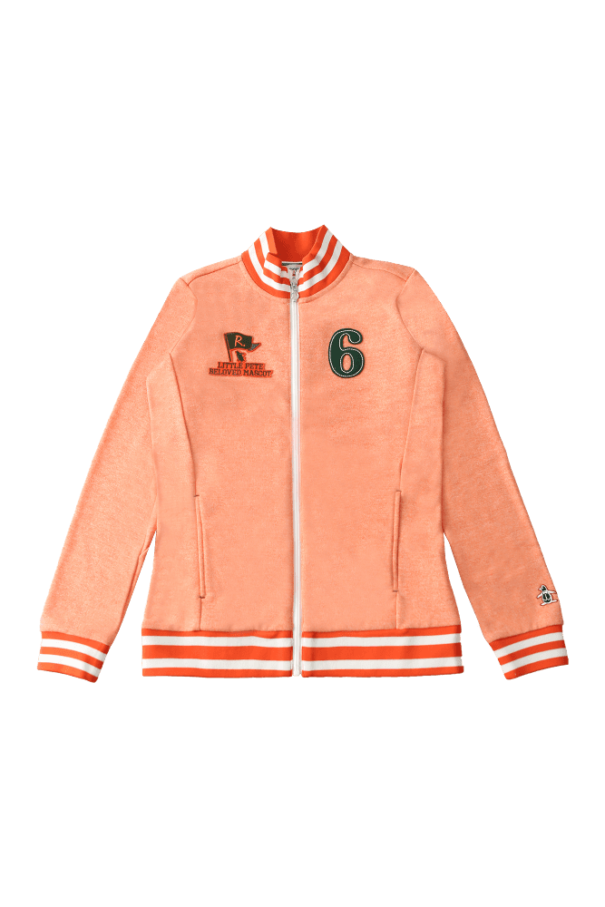 자수 포인트 배색 집업_오렌지(S)