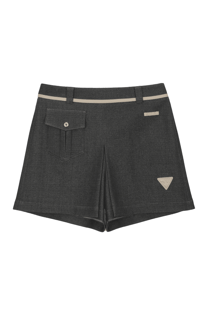 여성 데님라이크 큐롯 팬츠